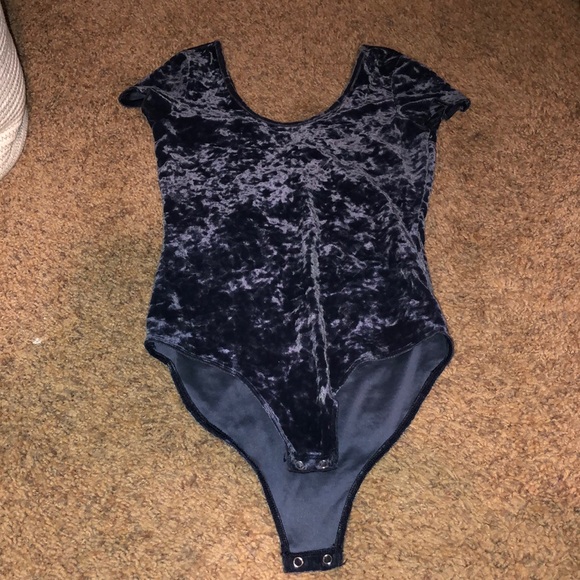 American Eagle Outfitters Tops - Blue velvet body suit